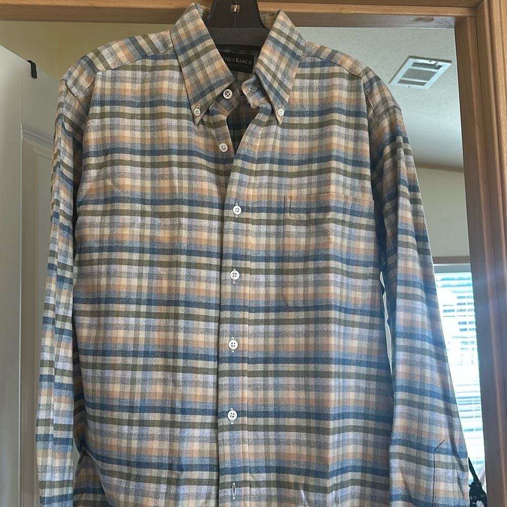 Nwt pinto ranch y collection herringbone twill men’s medium shirt
